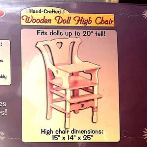 Mellissa & Doug wooden doll high chair